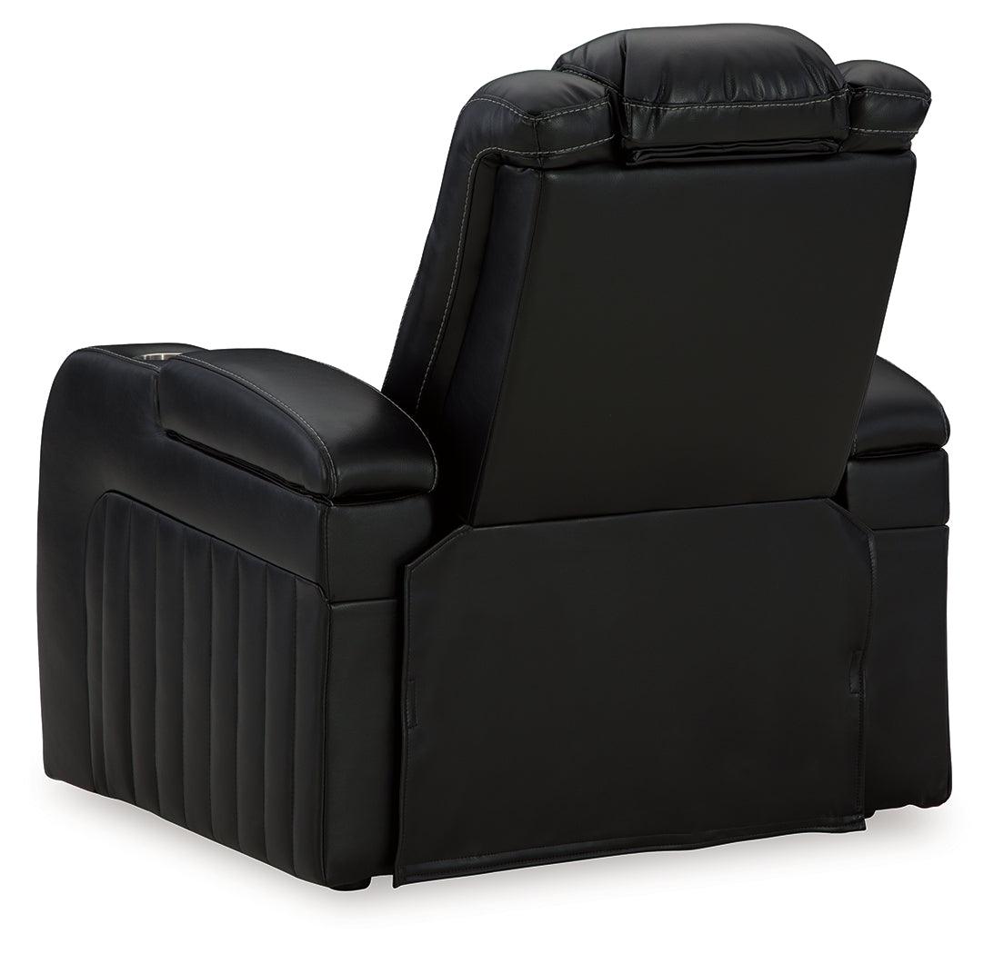 Caveman Den Midnight Power Recliner by Ashley at Eve Furniture
