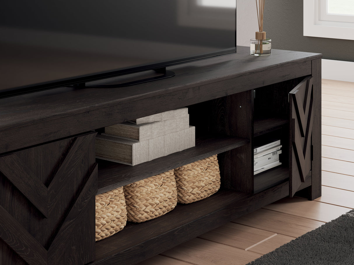 Cayboni Black 71" TV Stand by Ashley at Eve Furniture