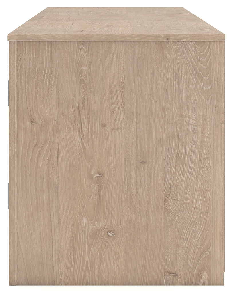 Cayboni Tan 71" TV Stand by Ashley at Eve Furniture