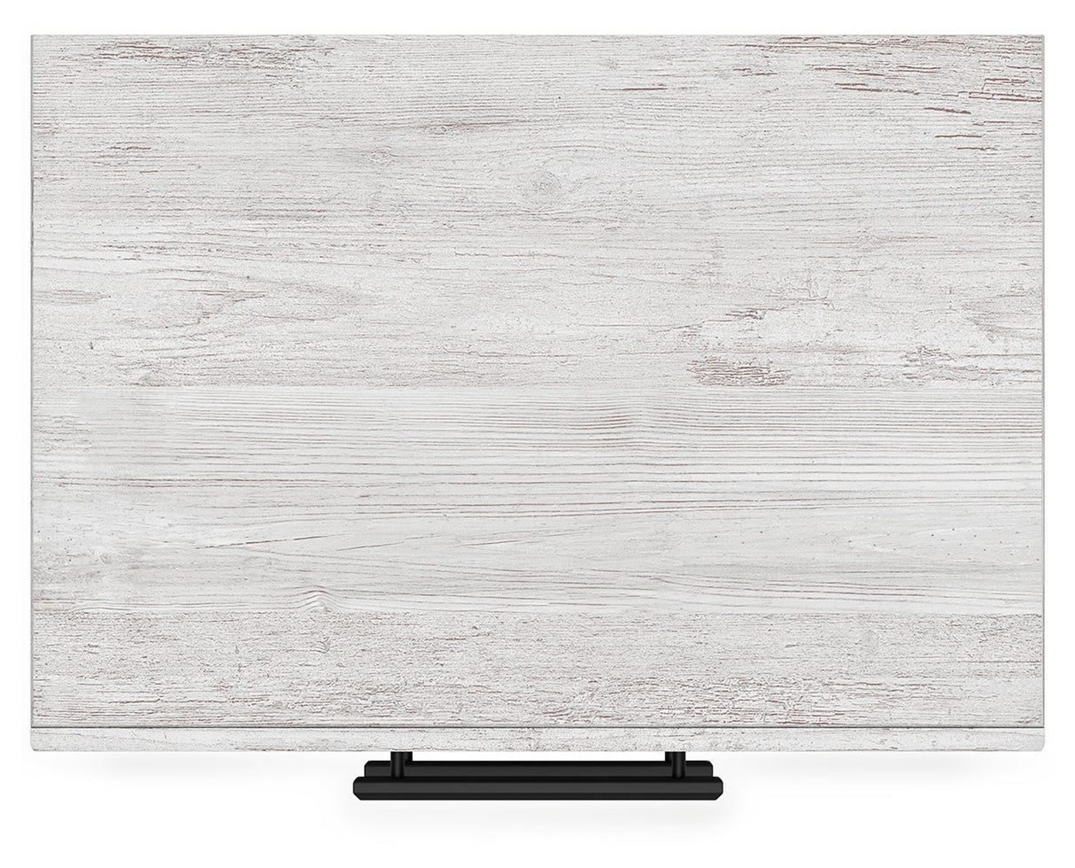 Cayboni Twin Panel Bed with Mirrored Dresser and 2 Nightstands in Whitewash by Ashley at Eve Furniture