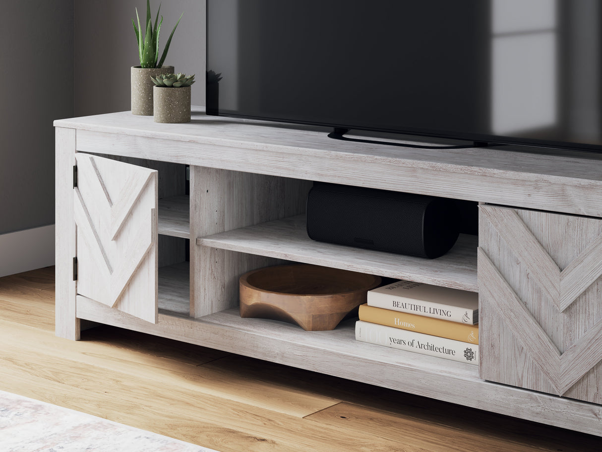 Cayboni Whitewash 71" TV Stand by Ashley at Eve Furniture