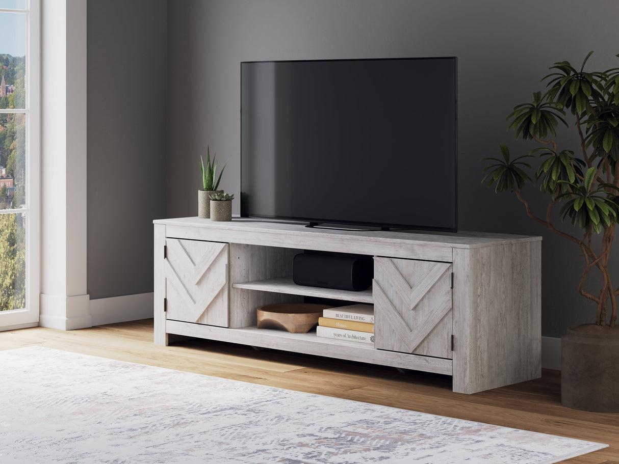 Cayboni Whitewash 71" TV Stand by Ashley at Eve Furniture