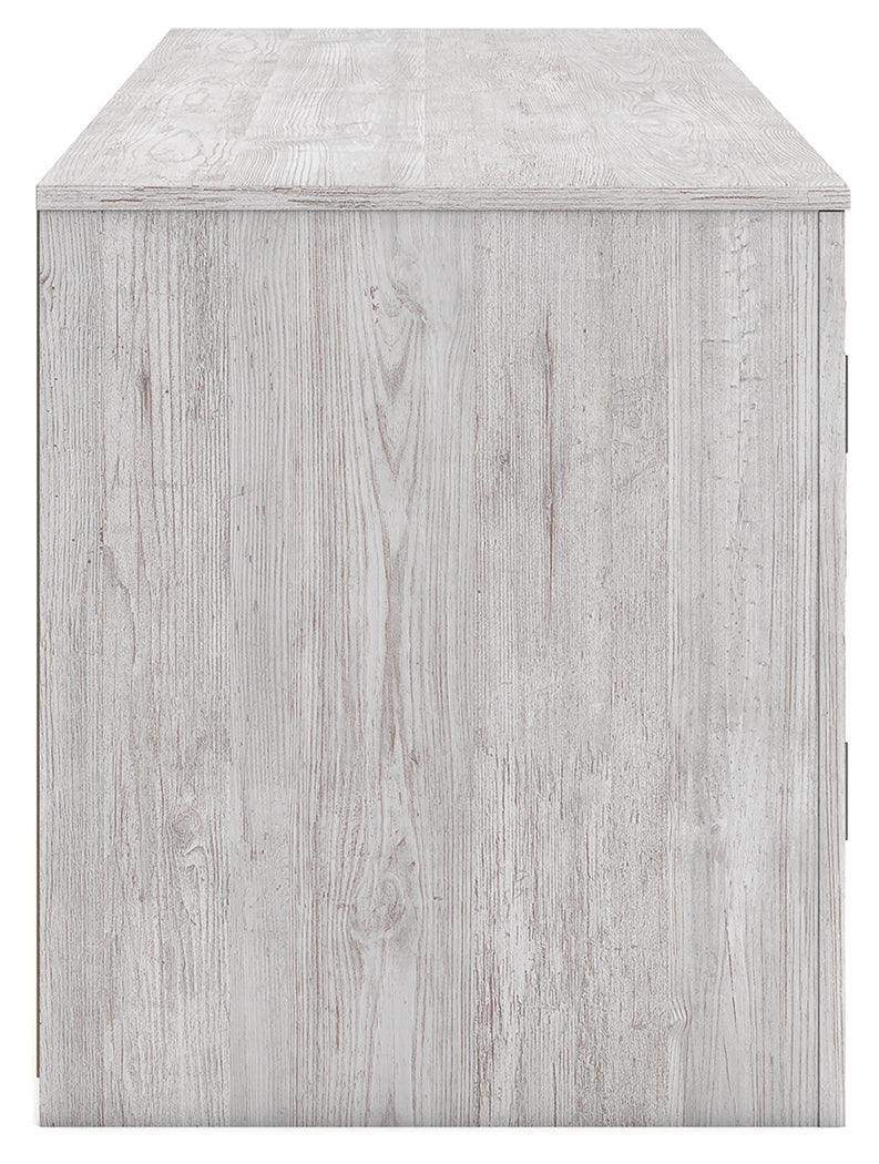 Cayboni Whitewash 71" TV Stand with Electric Fireplace by Ashley at Eve Furniture