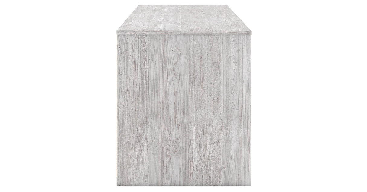 Cayboni Whitewash 71" TV Stand with Electric Fireplace by Ashley at Eve Furniture