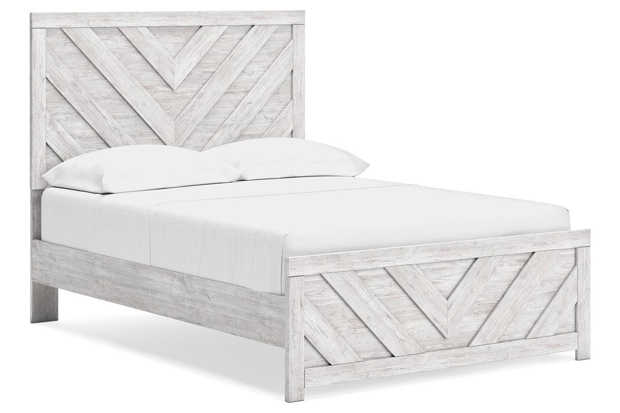 Cayboni Whitewash Full Panel Bed by Ashley at Eve Furniture