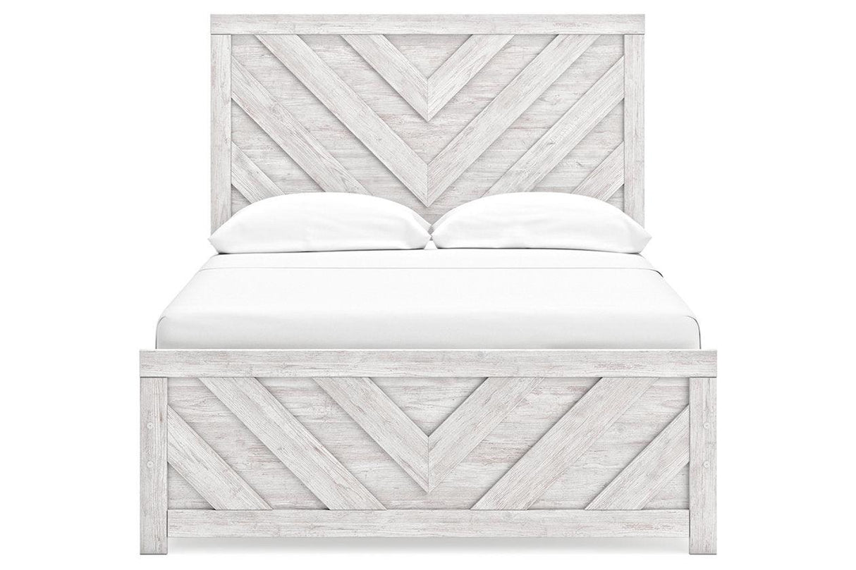 Cayboni Whitewash Full Panel Bed by Ashley at Eve Furniture