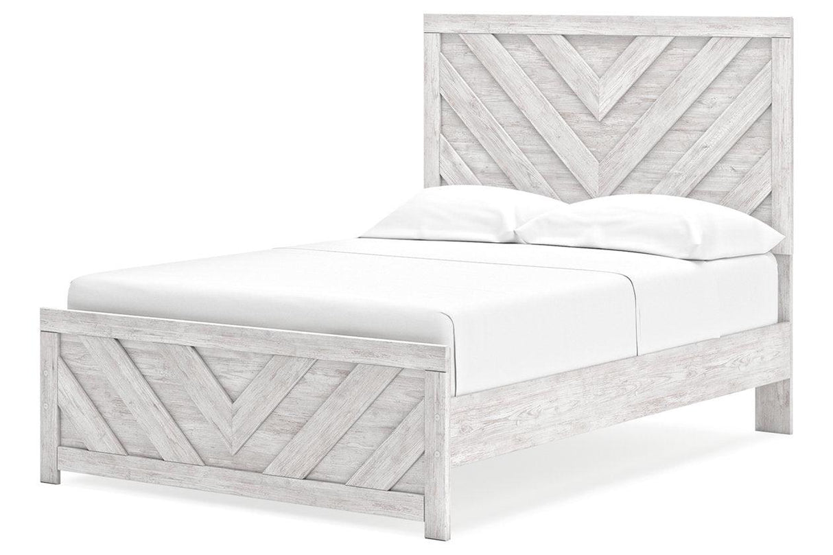 Cayboni Whitewash Full Panel Bed by Ashley at Eve Furniture
