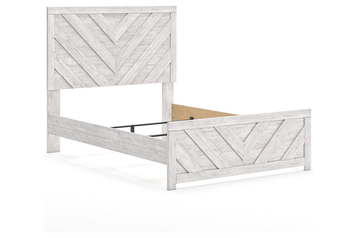 Cayboni Whitewash Full Panel Bed by Ashley at Eve Furniture