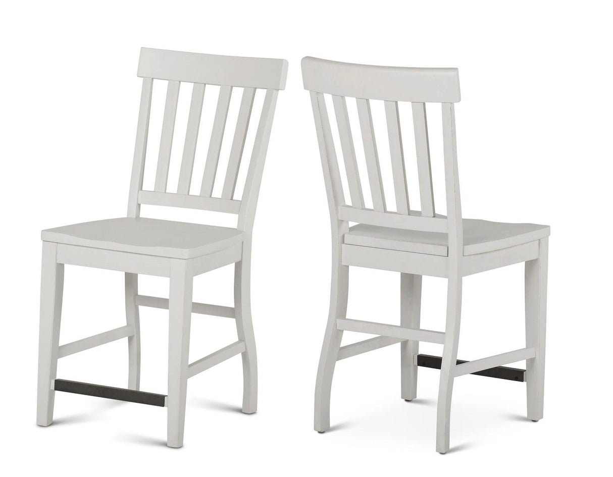 Cayla 24″ Counter Stool, White, Set of 2 by Steve Silver at Eve Furniture