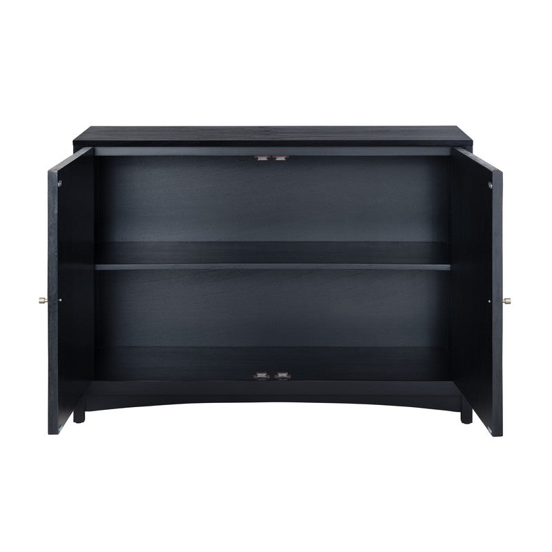 Cayman Black/Gold Capiz Shell 2 Door Cabinet by Crestview at Eve Furniture