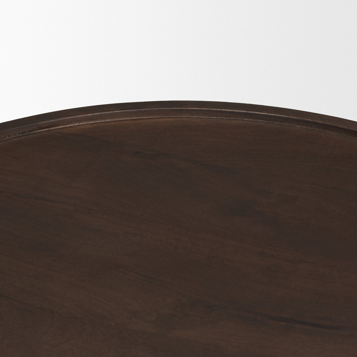 Cayson Dark Brown Sculptural Round Accent Table by Mercana at Eve Furniture