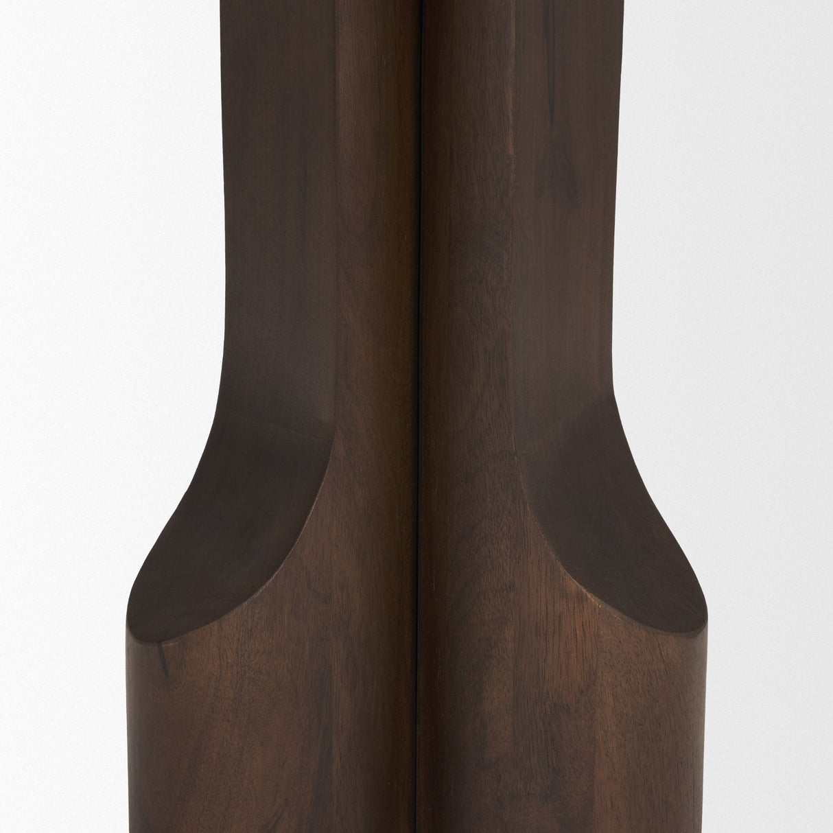 Cayson Dark Brown Sculptural Round Accent Table by Mercana at Eve Furniture