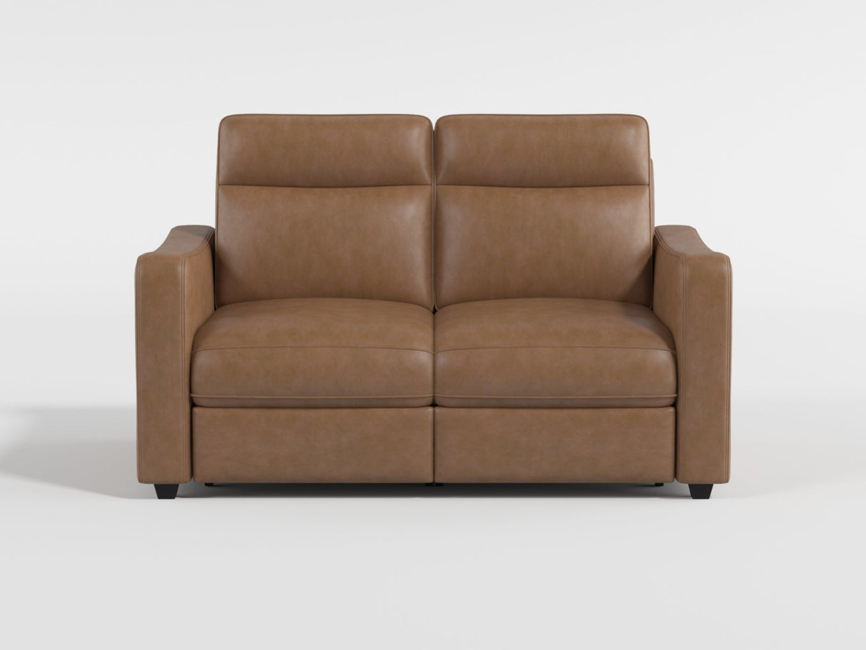Equinox Brown Power Double Reclining Loveseat with Curved Track Arms by Homelegance at Eve Furniture