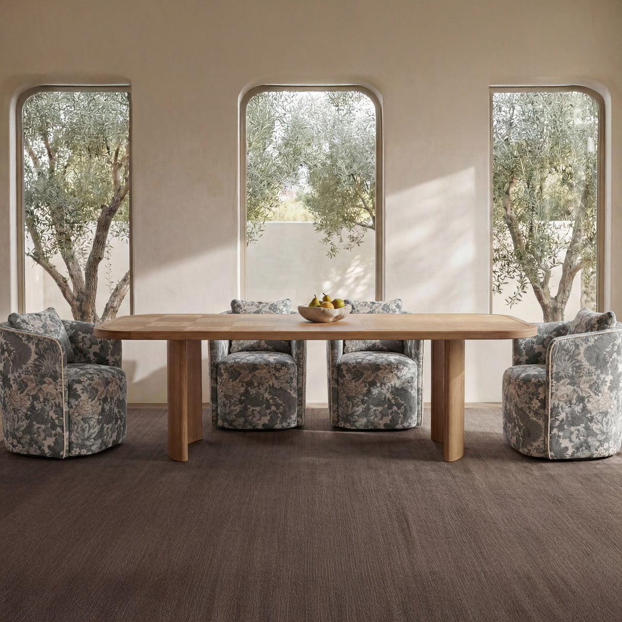 Cecil Blue Tapestry Dining Chair by MOES at Eve Furniture