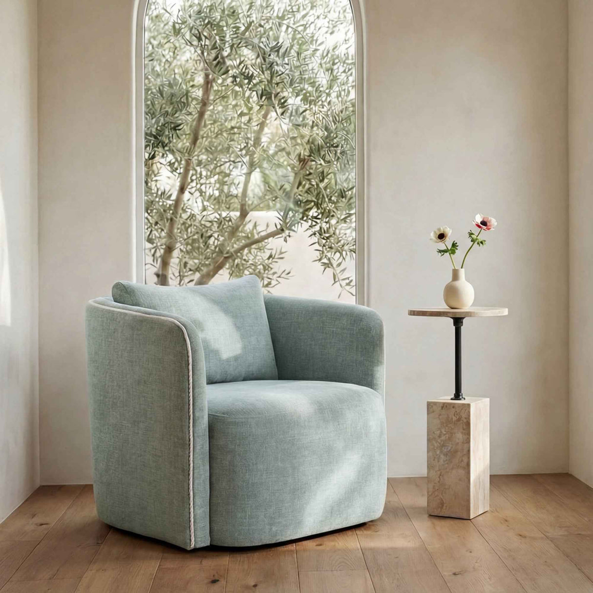 Cecil Light Blue Accent Chair by Moe's Home at Eve Furniture