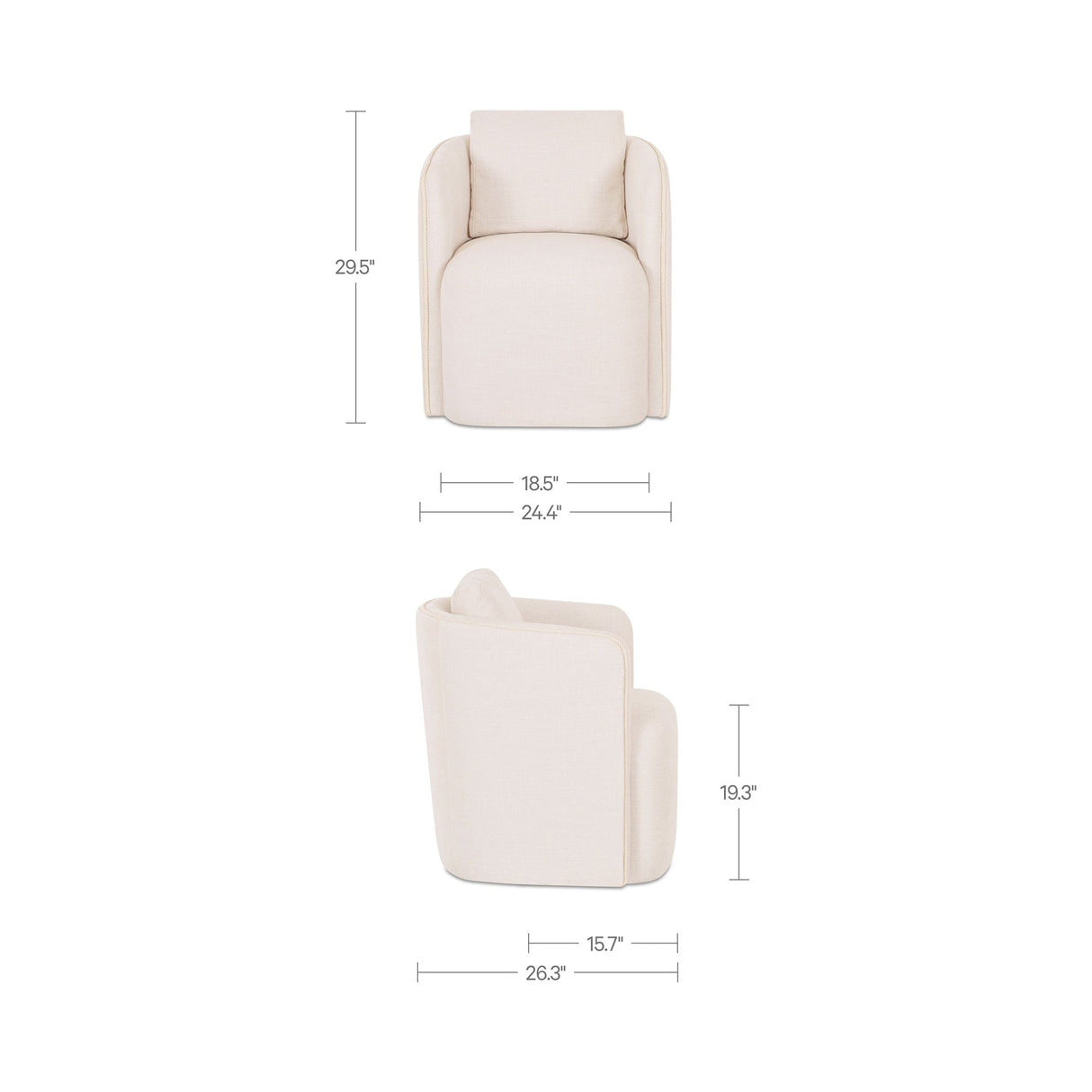 Cecil Warm White Dining Chair by MOES at Eve Furniture