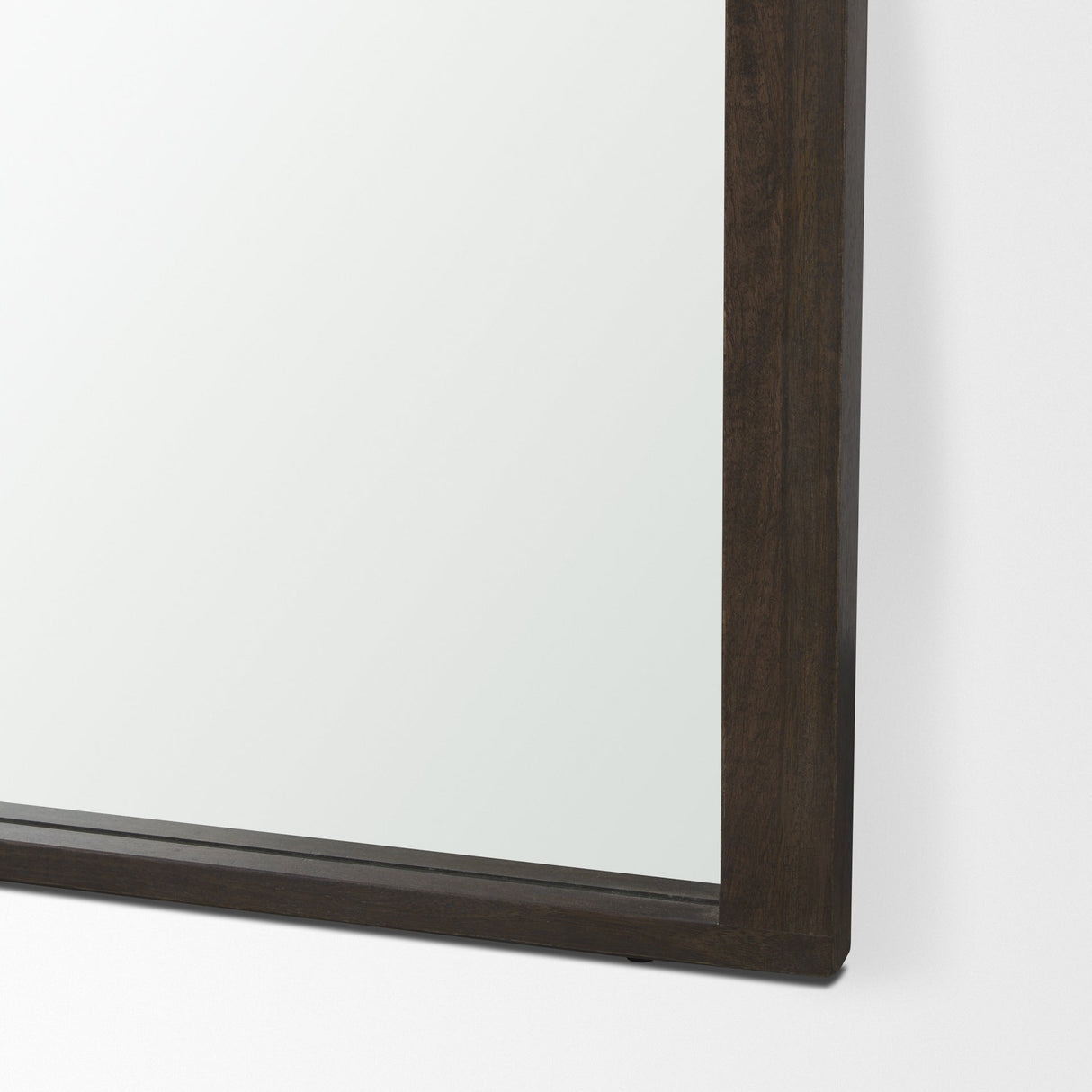 Celeste Dark Brown Wood Arched Floor Mirror by Mercana at Eve Furniture