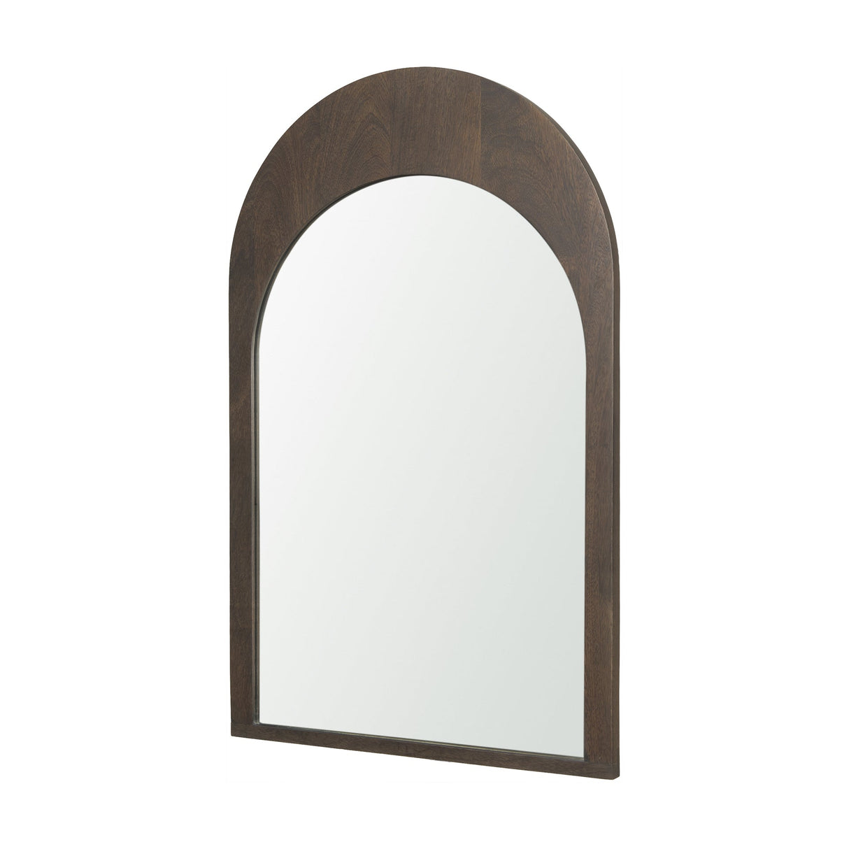 Celeste Dark Brown Wood Arched Mirror by Mercana at Eve Furniture