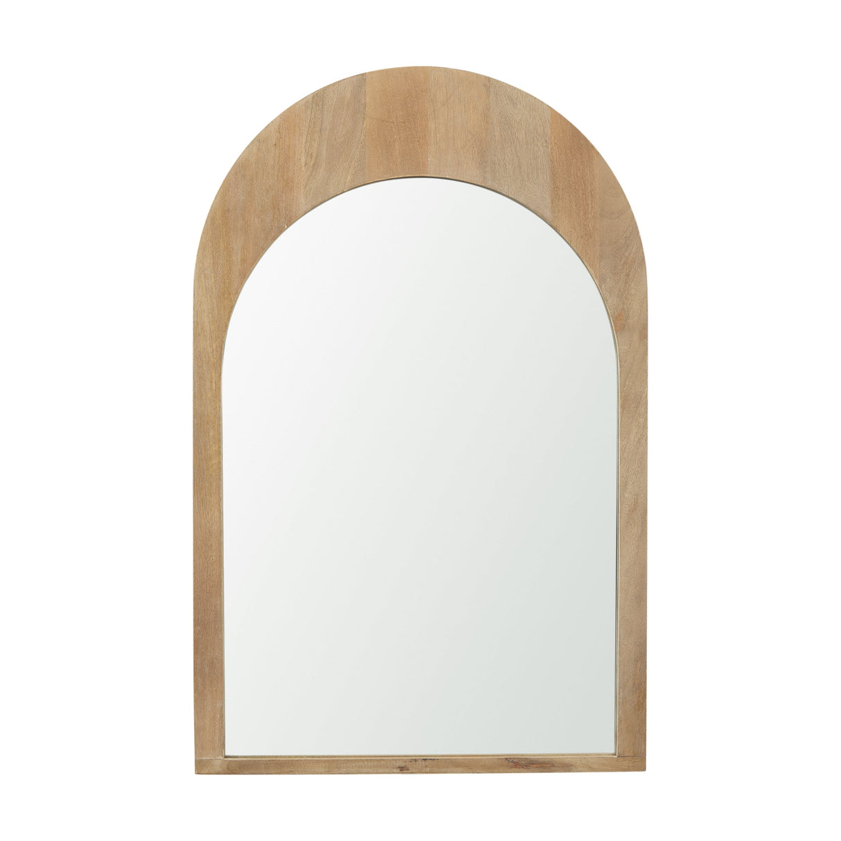 Celeste Light Brown Wood Arched Mirror by Mercana at Eve Furniture