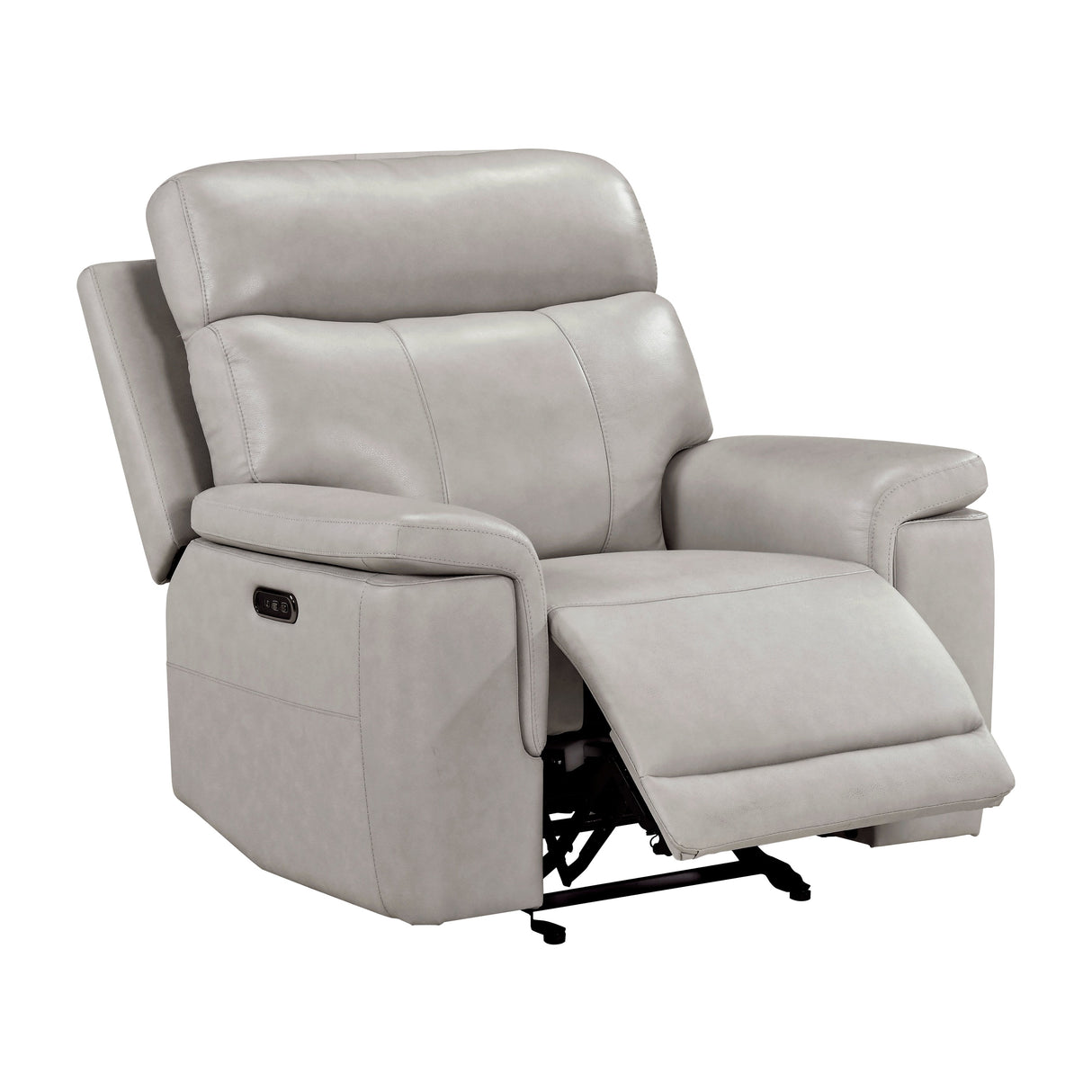 Celestia Light Gray Power Glider Reclining Chair with Power Headrest
