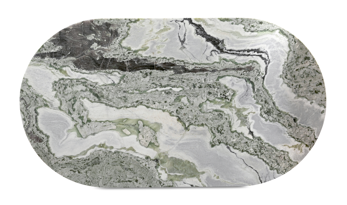 Celia Oval Dining Table Green Onyx Marble by Moe's Home at Eve Furniture