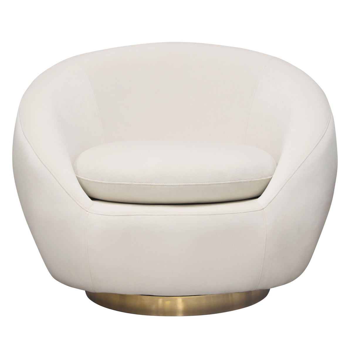 Celine Cream Swivel Accent Chair by Diamond Sofa at Eve Furniture