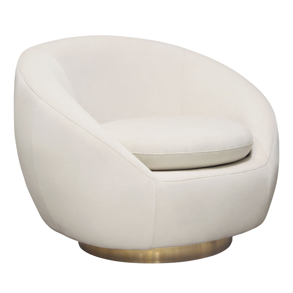 Celine Cream Swivel Accent Chair by Diamond Sofa at Eve Furniture