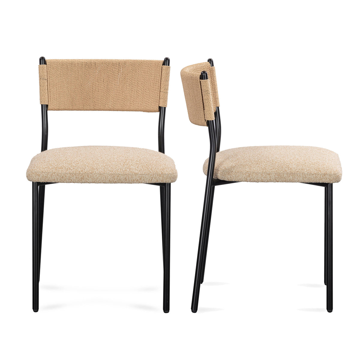 Celine Performance Boucle Dining Chair - Set of 2 by TOV Furniture at Eve Furniture