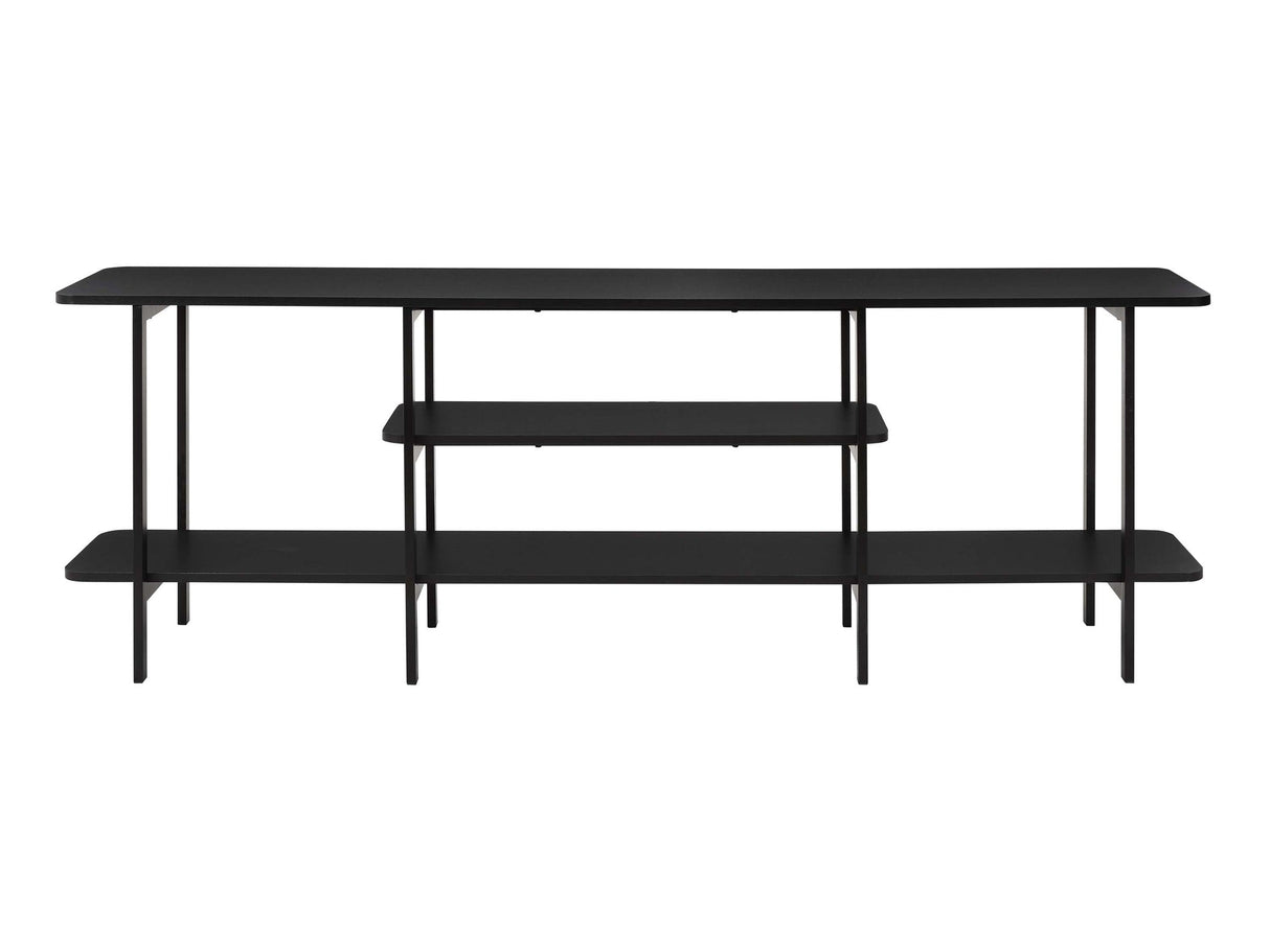 Celine Side 3 Tier Shelf Table Console in Black by Manhattan Comfort at Eve Furniture