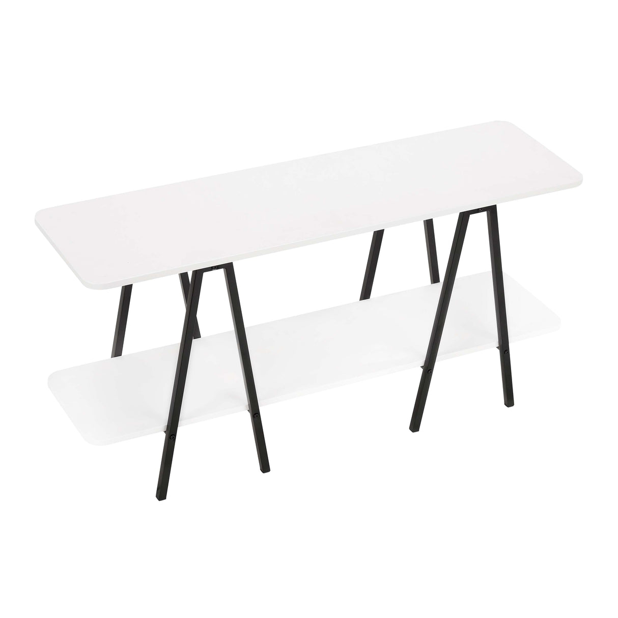 Celine Side Table Console in White by Manhattan Comfort at Eve Furniture