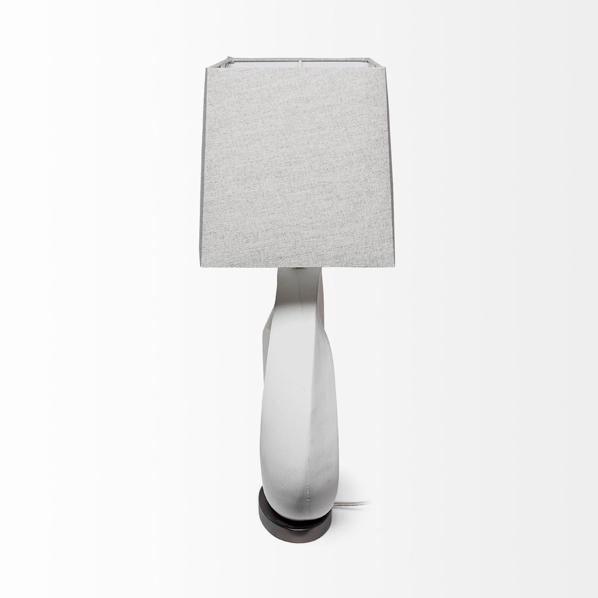 Celtica White Resin Ring-Shaped Base Table Lamp by Mercana at Eve Furniture