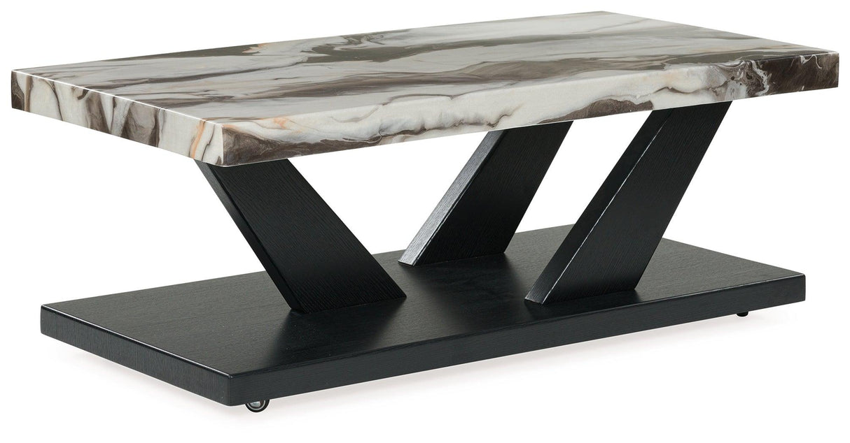 Cendill Dark Brown/White/Black Table (Set of 3) by Ashley at Eve Furniture