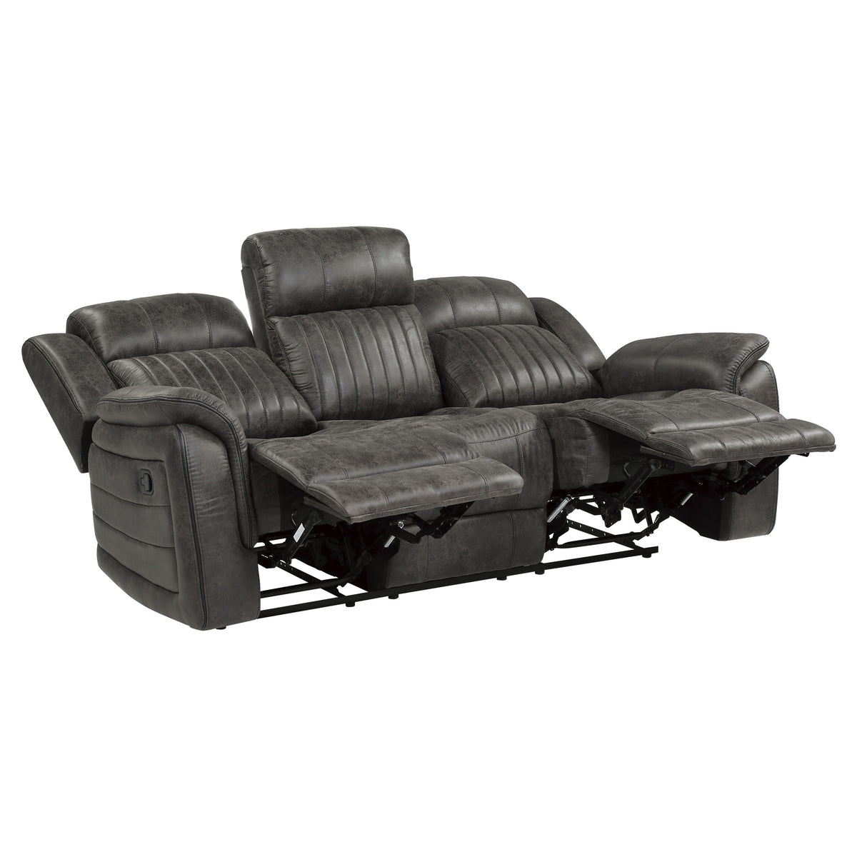 Centeroak Brownish Gray 2-Piece Double Reclining Set by Homelegance at Eve Furniture