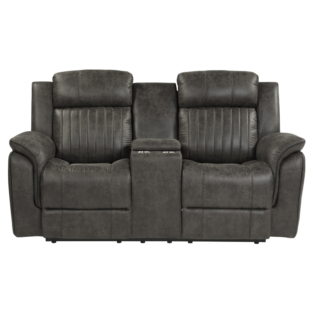 Centeroak Brownish Gray 2-Piece Double Reclining Set by Homelegance at Eve Furniture