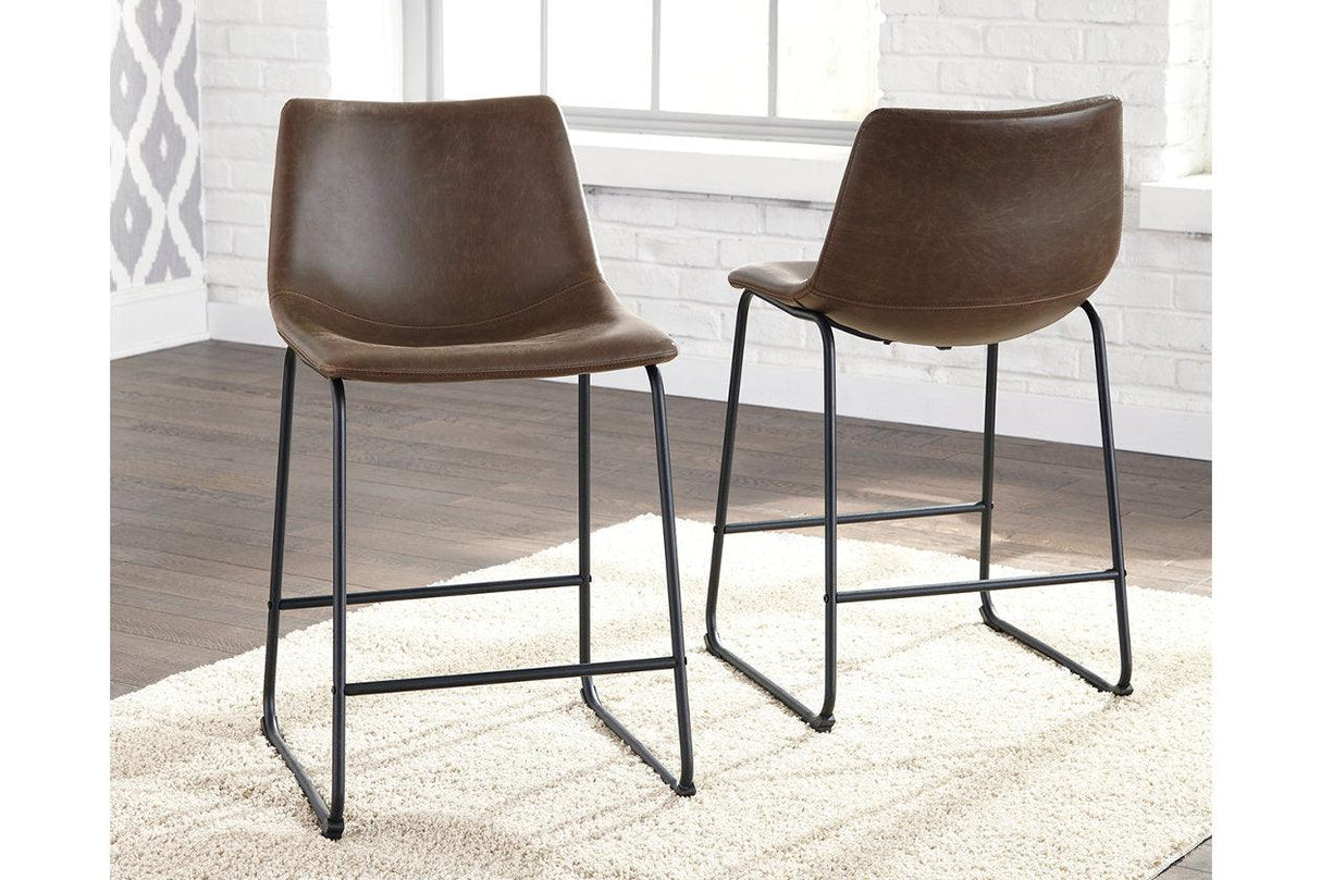 Centiar Brown Counter Height Barstool, Set of 2 by Ashley at Eve Furniture