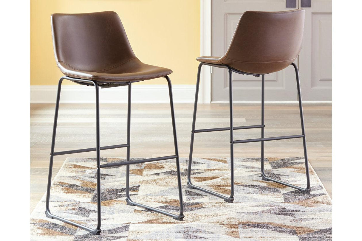 Centiar Brown Pub Height Barstool, Set of 2 by Ashley at Eve Furniture