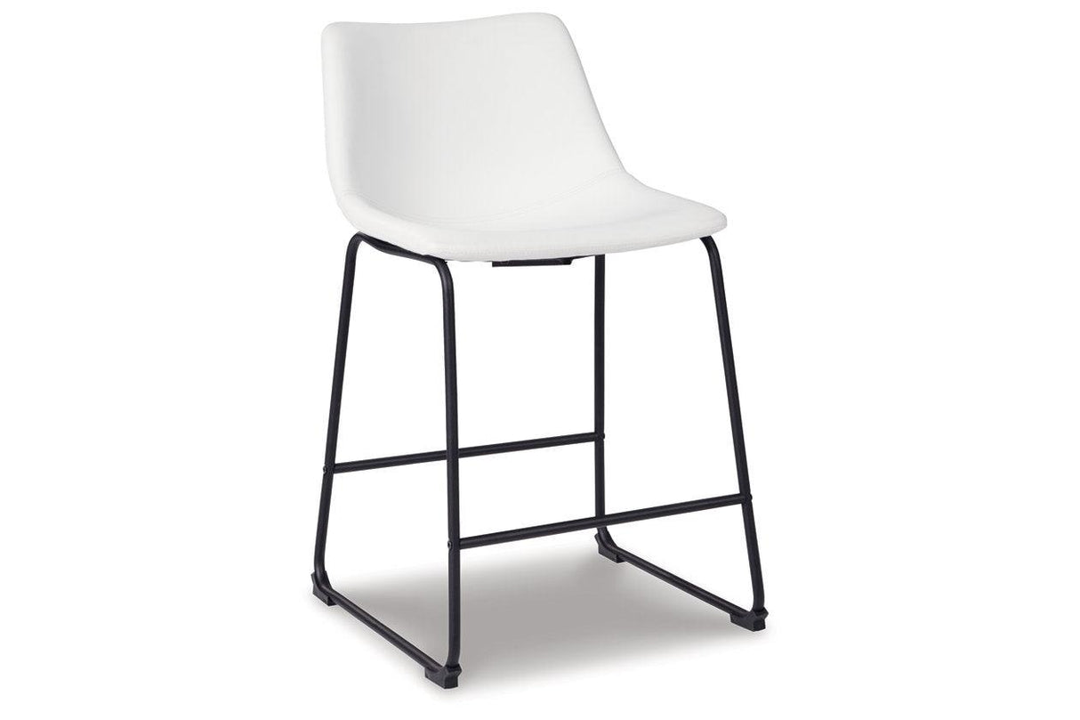 Centiar White Counter Height Barstool, Set of 2 by Ashley at Eve Furniture
