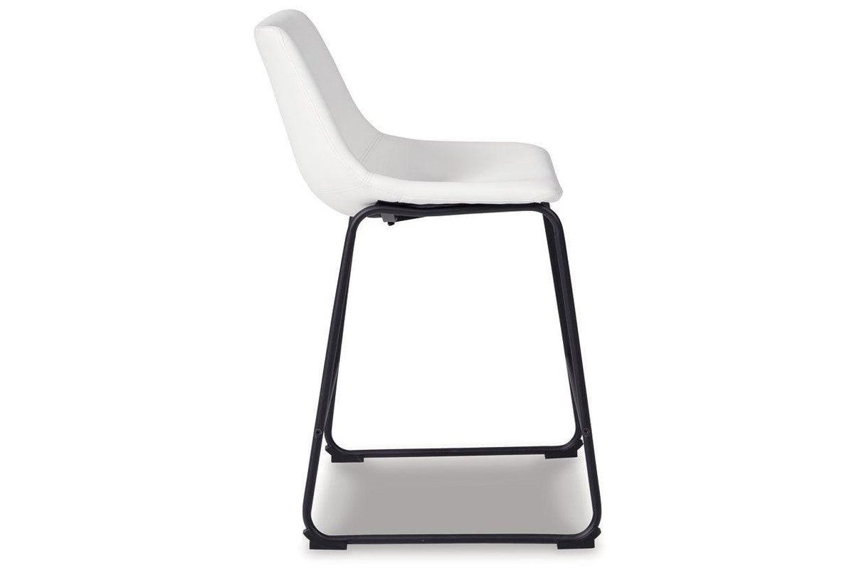 Centiar White Counter Height Barstool, Set of 2 by Ashley at Eve Furniture