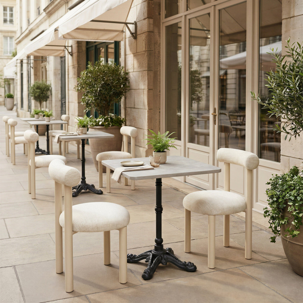 Ceres Beige Outdoor Dining Chair by Zuomod at Eve Furniture