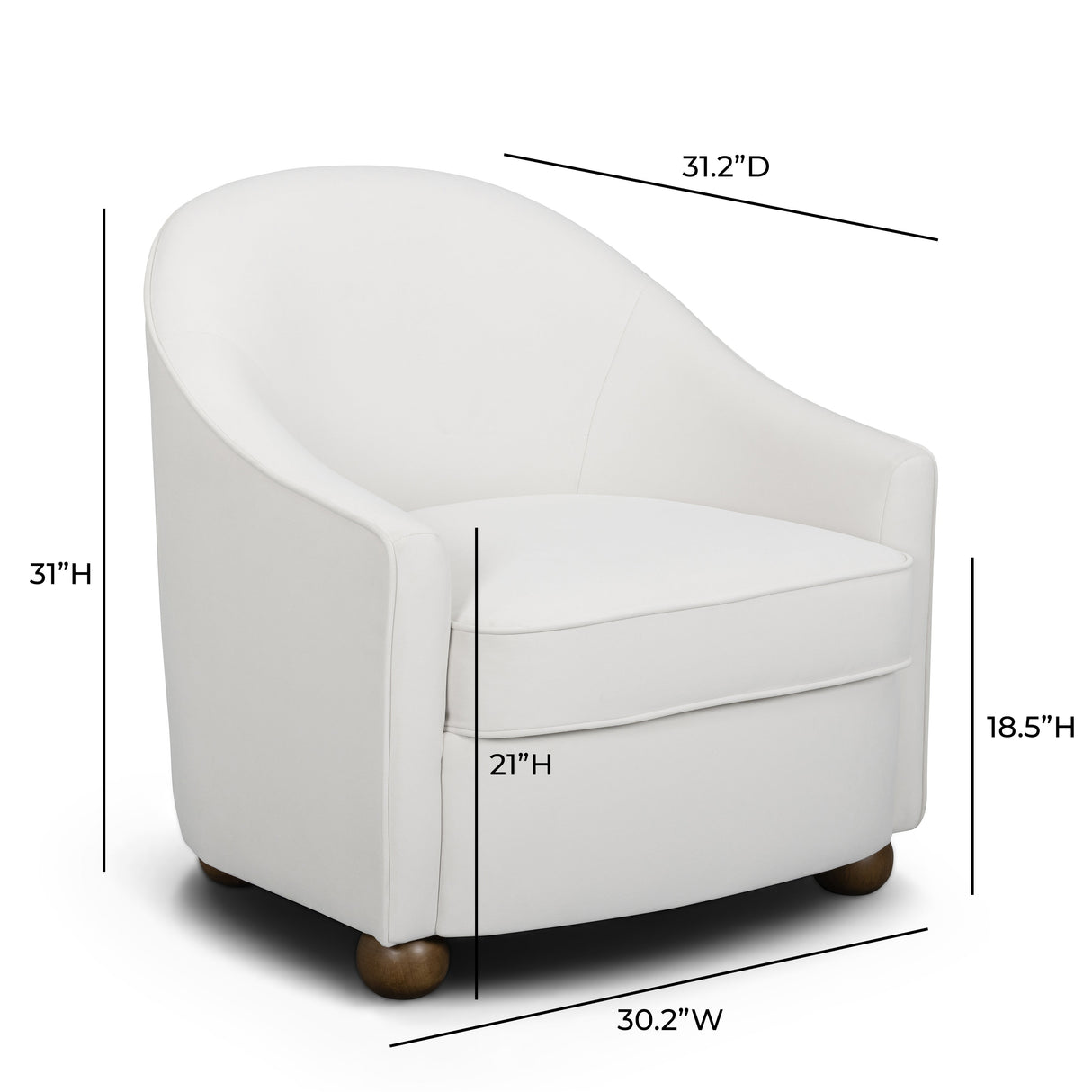 Cettie Performance Velvet Accent Chair by TOV Furniture at Eve Furniture