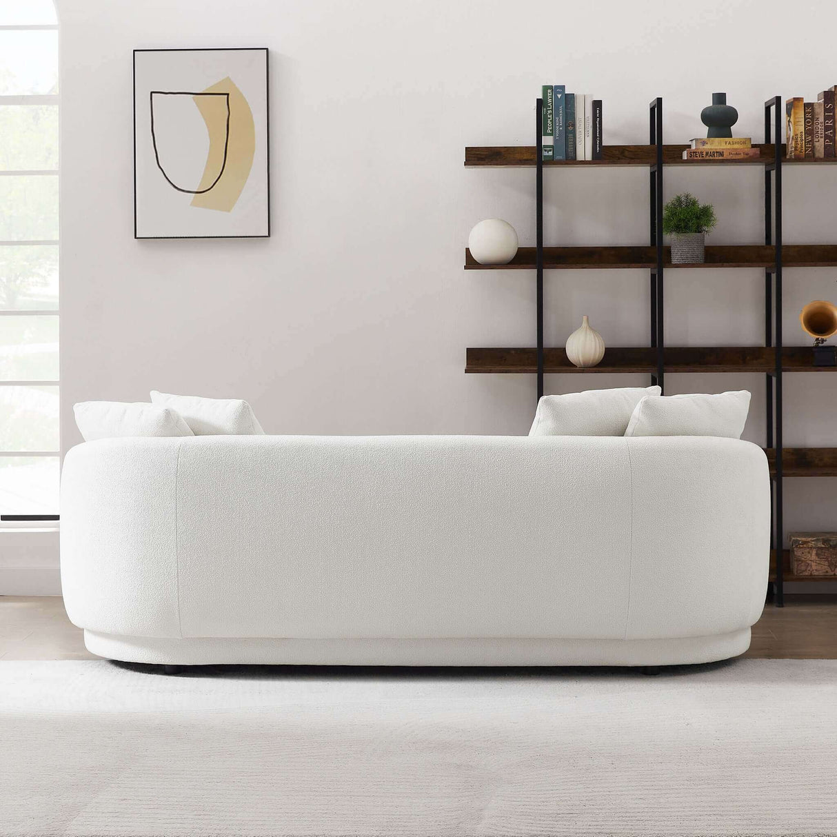 Dylan Modern French Beige Boucle Sofa by Ashcroft Imports at Eve Furniture
