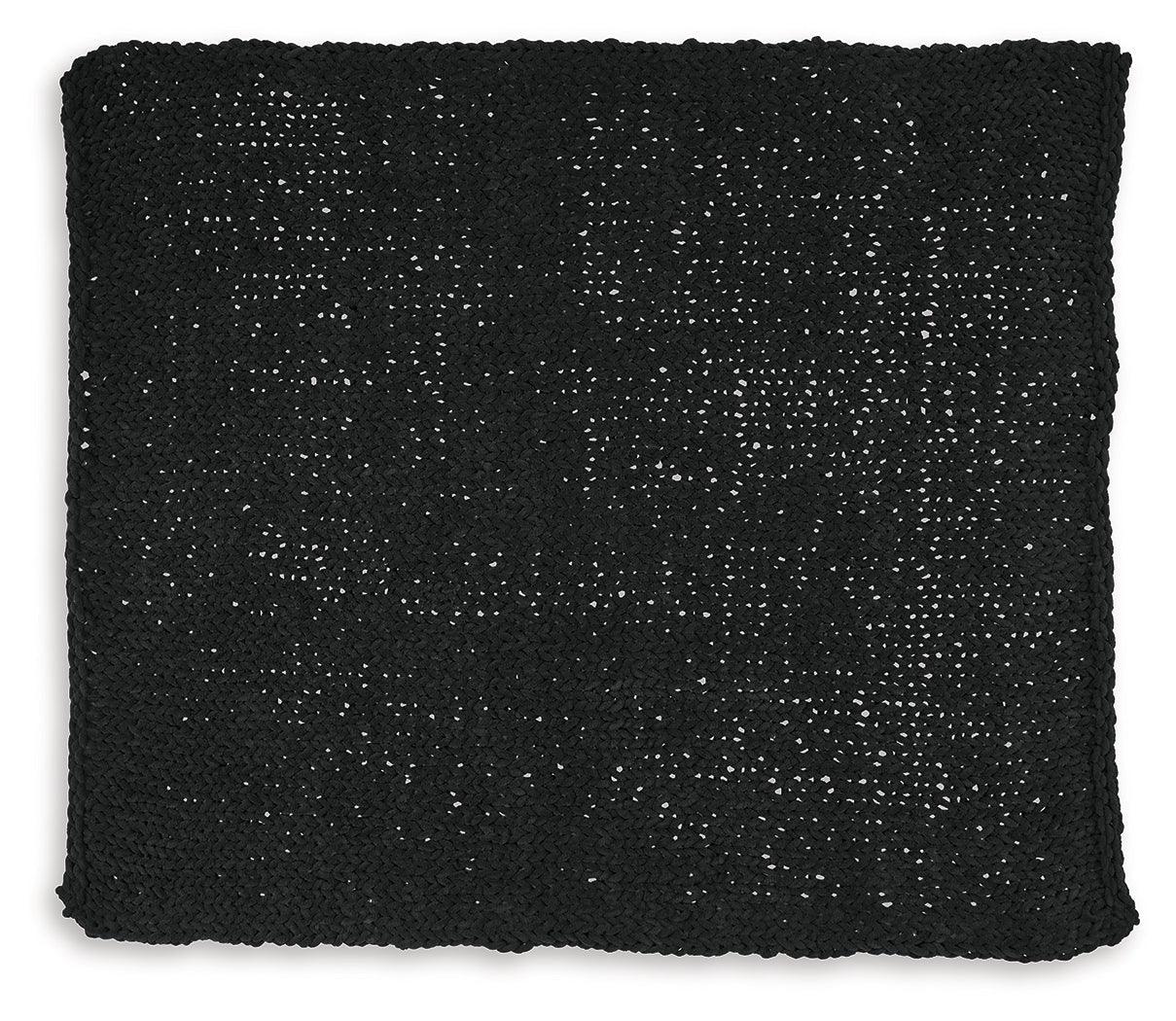 Chaddon Black Throw by Ashley at Eve Furniture