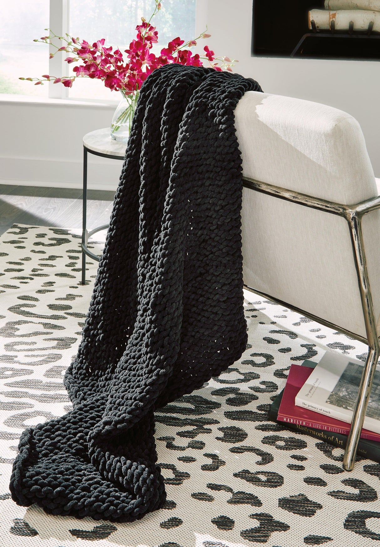 Chaddon Black Throw by Ashley at Eve Furniture