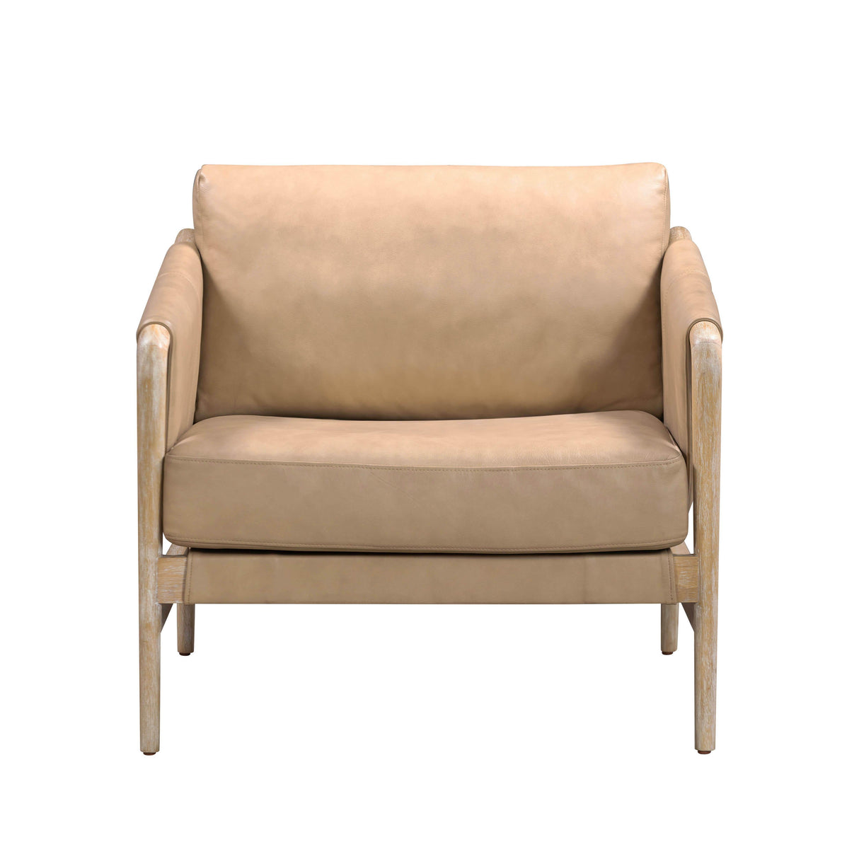 Chakka Tan Genuine Leather Accent Chair by TOV Furniture at Eve Furniture