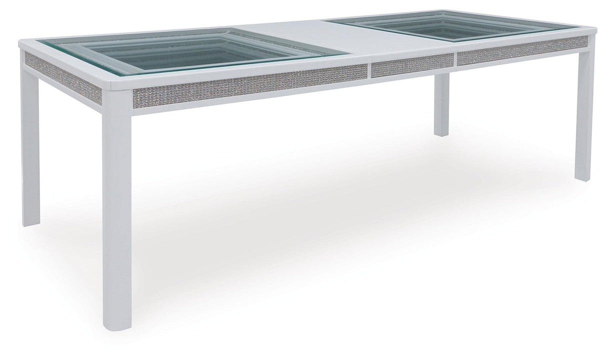 Chalanna White Dining Extension Table by Ashley at Eve Furniture