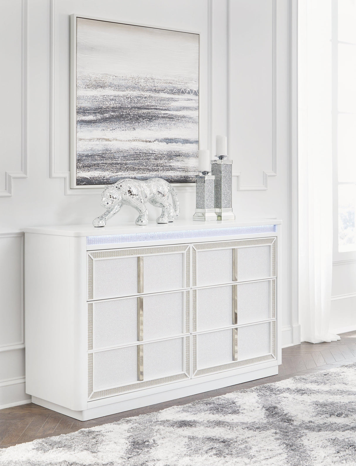 Chalanna White Dresser by Ashley at Eve Furniture