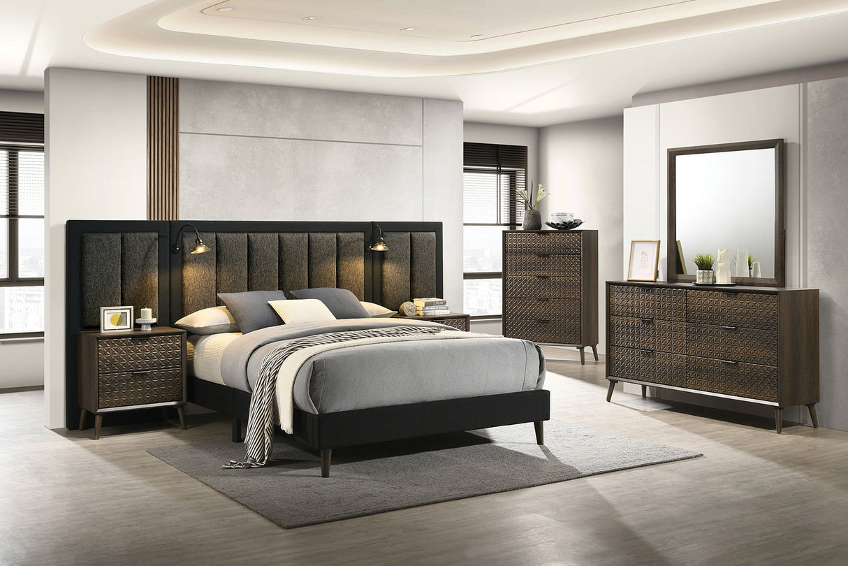 Chalfont Dark Brown King Panel Bed by Furniture of America at Eve Furniture
