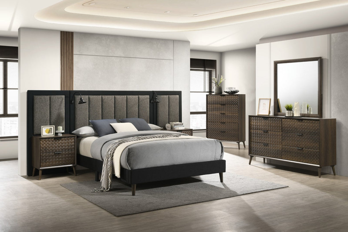 Chalfont Dark Brown Queen Panel Bed by Furniture of America at Eve Furniture
