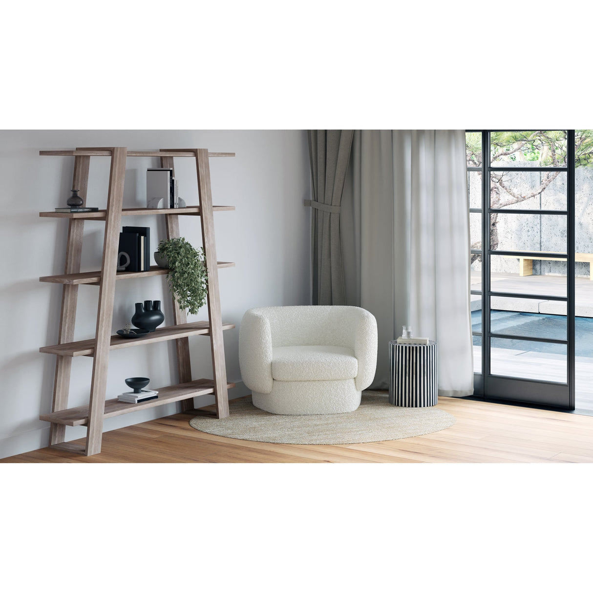 Chameau Black Side Table by Moe's Home at Eve Furniture