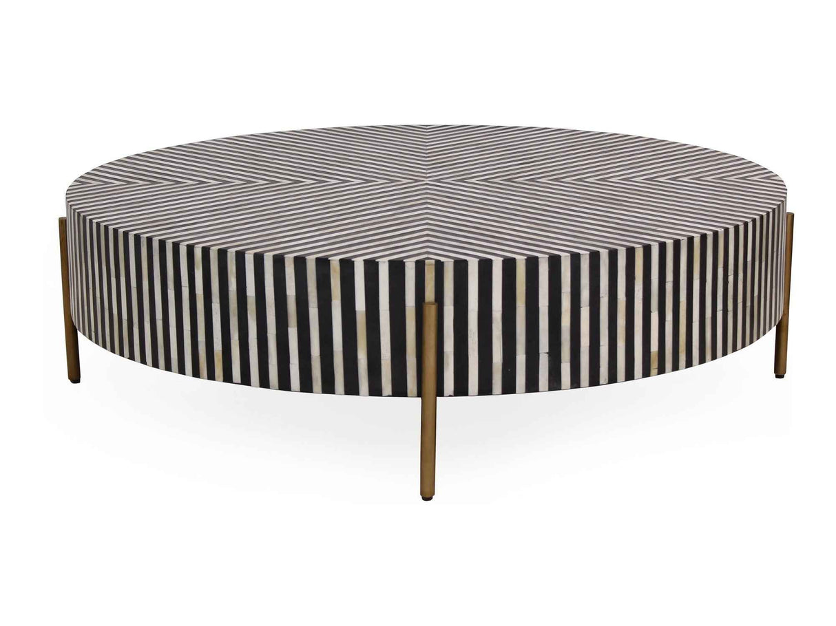 Chameau Black/White Medium Coffee Table